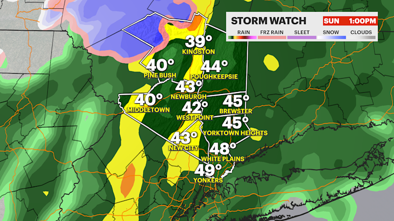 Story image: STORM WATCH: Rain returns Sunday plus a winter storm threat Tuesday
