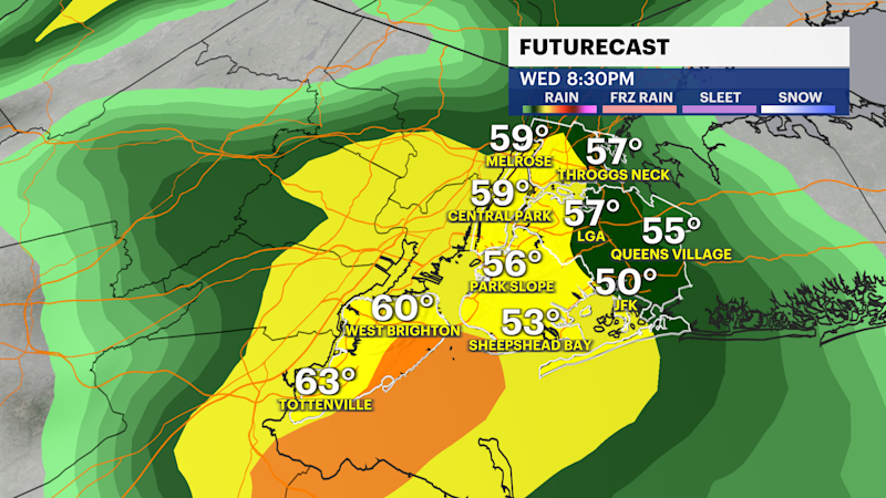 Story image: One more day of Springlike warmth in NYC before rain and a quick shot of cold late week in The Bronx