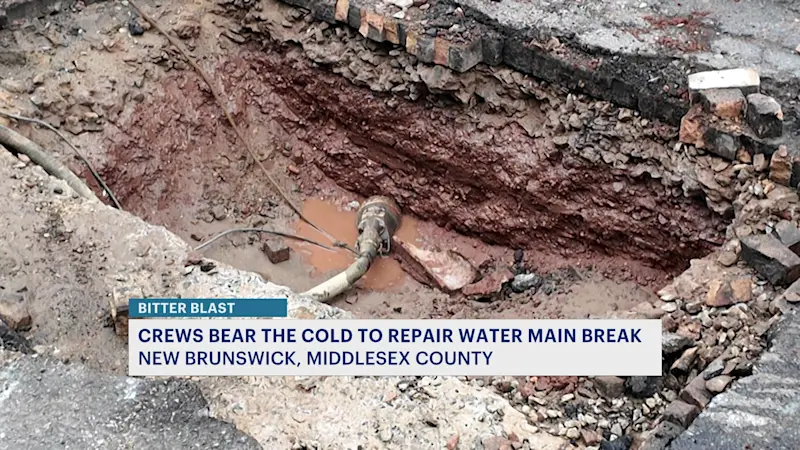 Story image: Water main break closes a section of Paterson Street in New Brunswick
