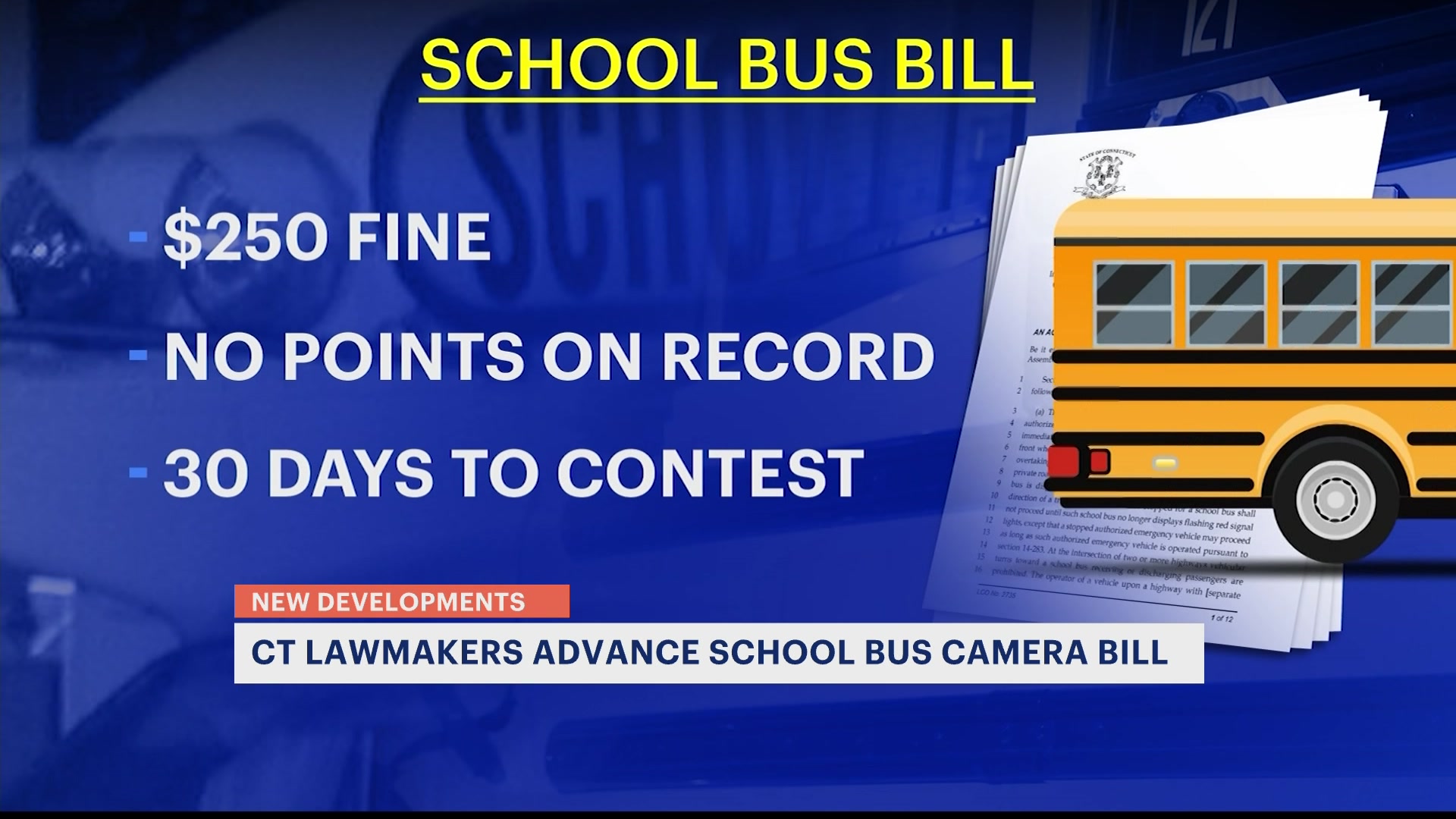 News 12 | Connecticut | State Lawmakers Advance School Bus Camera Bill
