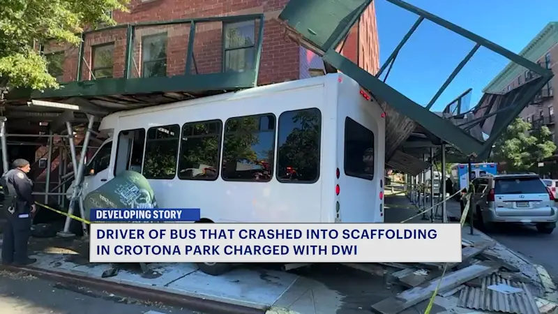 Story image: Access-A-Ride driver accused of driving drunk, slamming into Crotona Park scaffolding