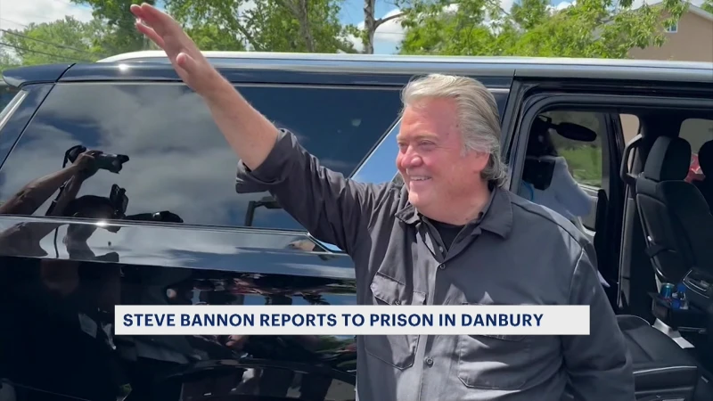 Story image: Trump ally Steve Bannon surrenders to federal prison in Danbury