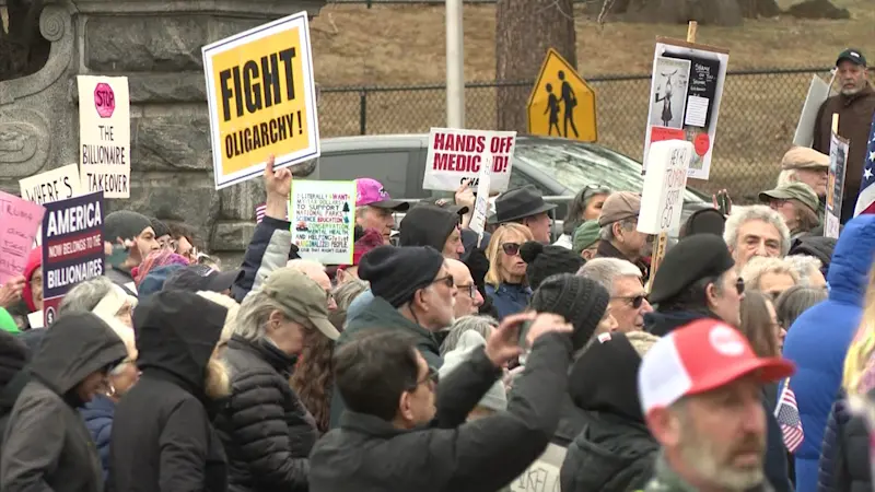 Story image: Tarrytown residents rally against planned federal cuts to health care programs 