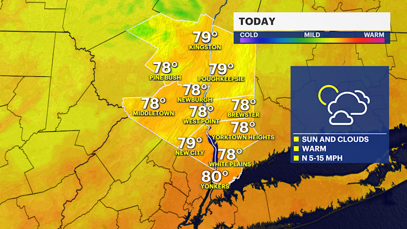 Story image: Warm and dry for 9/11 ceremonies across Hudson Valley; Weekend shower chance