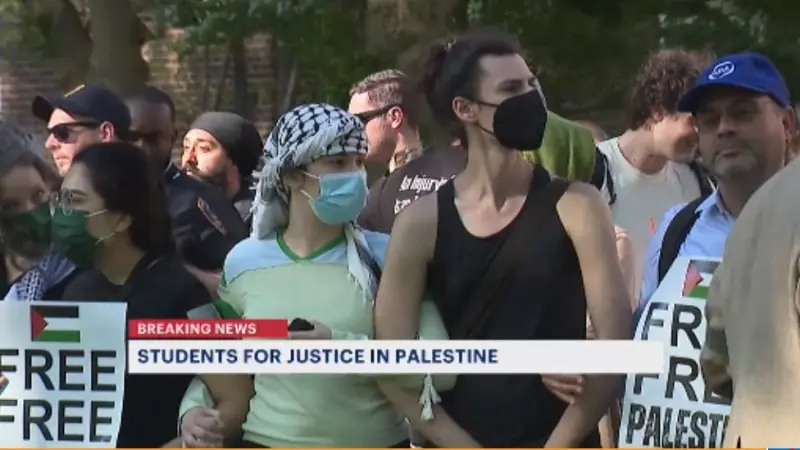 Story image: Pro-Palestinian protest that postponed final exams at Rutgers ends peacefully
