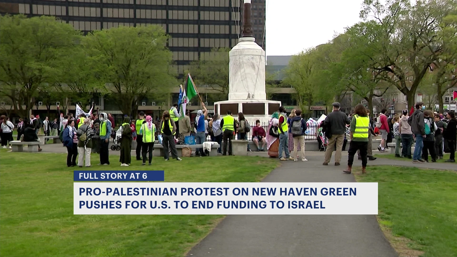 Pro-Palestinian protest held on New Haven Green