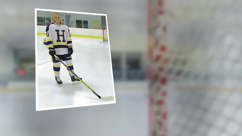 Story image: 'He's still guiding me on the ice.' Sister keeps legacy of fallen CT hockey player alive  