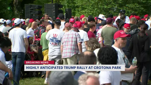 A look inside Crotona Park ahead of Donald Trump's rally
