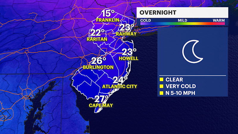 Story image: Chill continues this week before a major warm-up to end the year in New Jersey