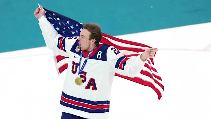 Story image: ‘I’m still on that cloud.’ Mom of LI Olympian beams with pride after son’s gold medal win