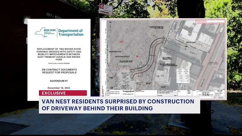 Story image: EXCLUSIVE: Van Nest residents surprised by construction behind their building