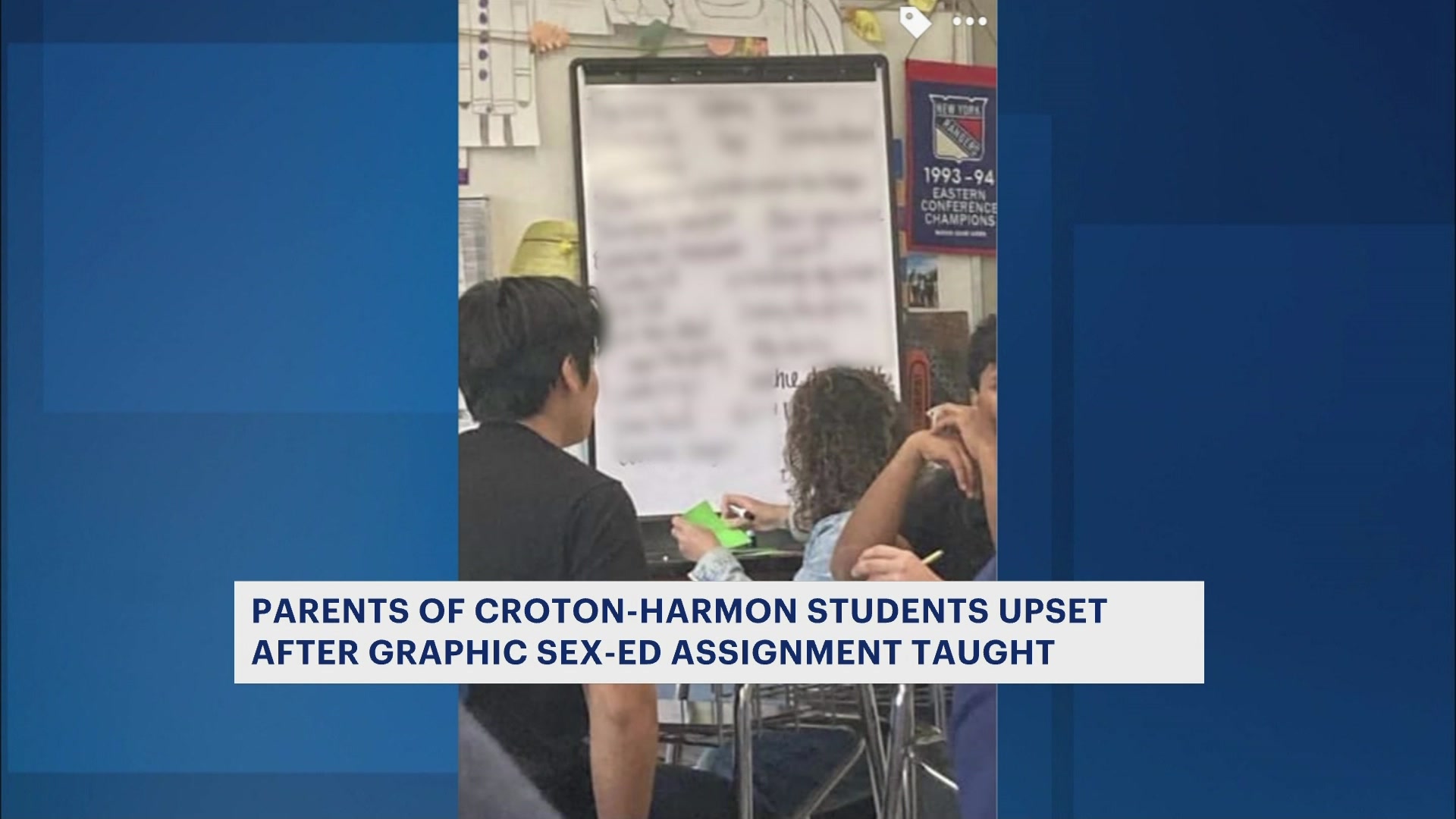 Parents outraged by vulgar sex education lesson in Croton Harmon HS