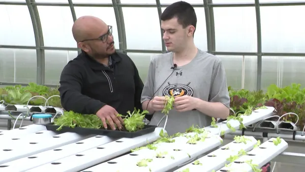 Students with autism learn about plant-growing at Three Meadows Farm in Bedminster
