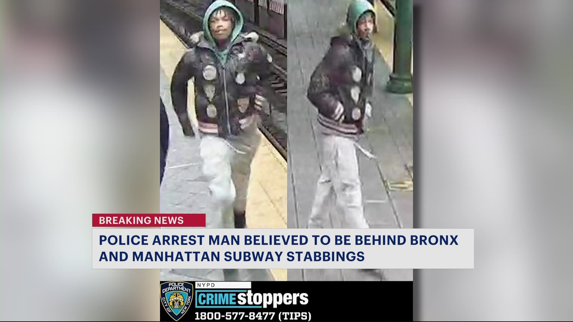 Police arrest man possibly linked to Bronx, Manhattan subway stabbings