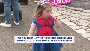 2-year-old Congers girl diagnosed with terminal brain cancer celebrates 'Half Way to Halloween'