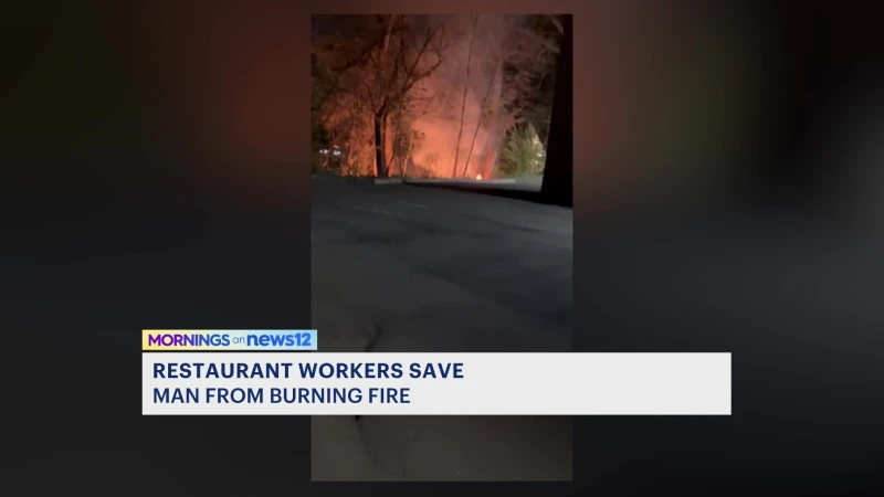 Story image: EXCLUSIVE: Norwalk restaurant workers rescue man from fire