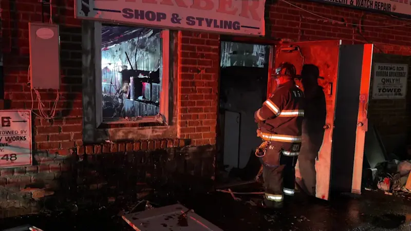 Story image: Barbershop, 2 other businesses damaged in two-alarm fire in Valley Stream