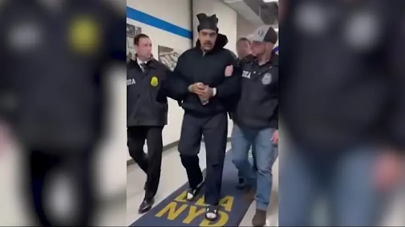 Story image: Maduro is set to make his first appearance in a US courtroom on drug trafficking charges