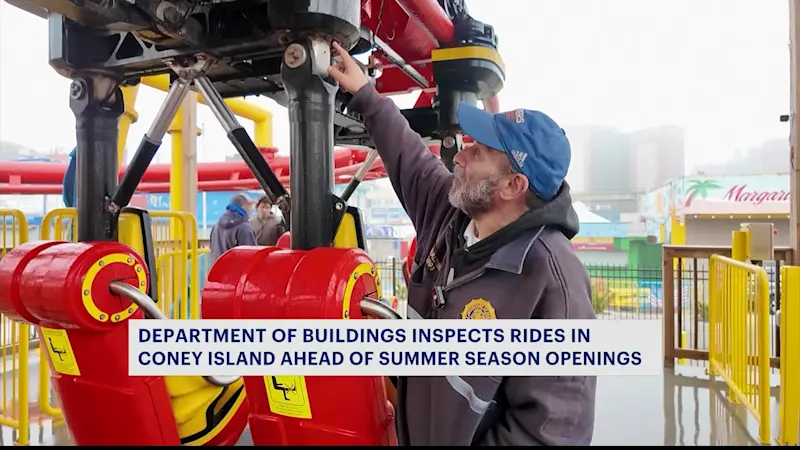 Story image: DOB inspects Coney Island rides ahead of summer season