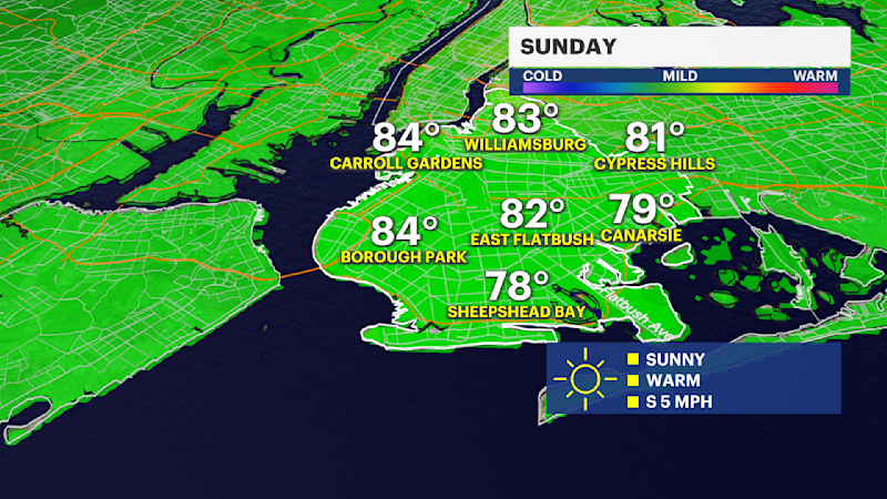 Story image: Summer-like sunshine this weekend for Brooklyn