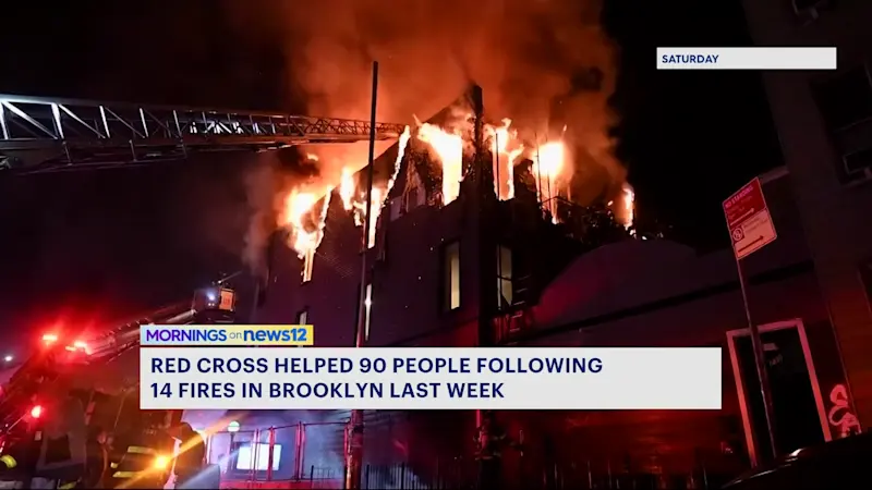 Story image: Red Cross assists nearly 100 people after 14 fires in Brooklyn 