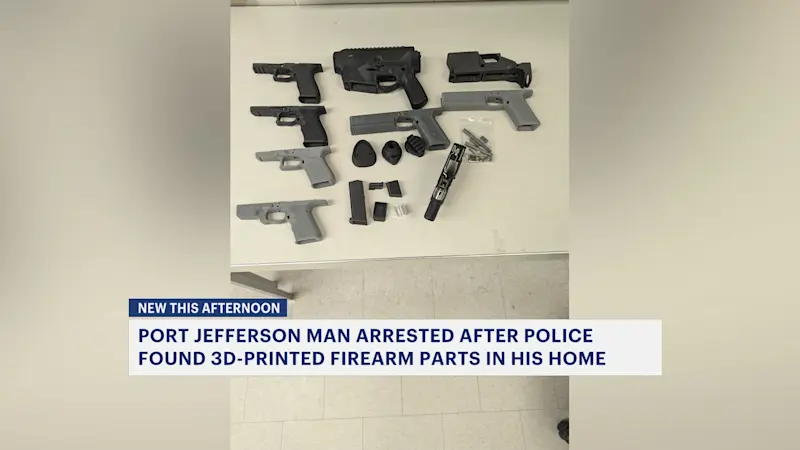 Story image: Multiple 3D-printed gun parts seized from Port Jefferson man’s home 