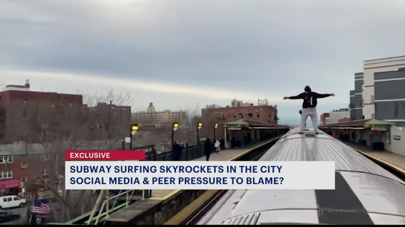 Story image: Exclusive: Self-proclaimed 'subway surfer' talks about his life-threatening hobby