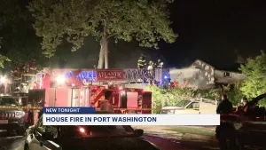 Fire erupts at home in Port Washington