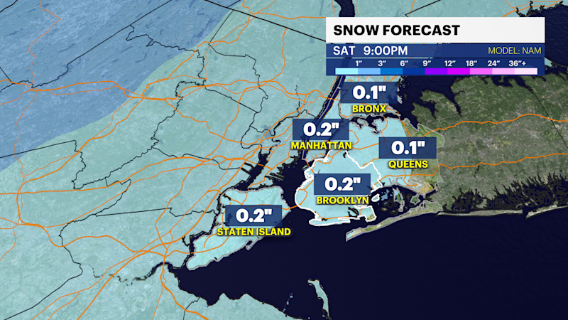 Story image: STORM WATCH: Accumulating snow possible on Saturday for The Bronx