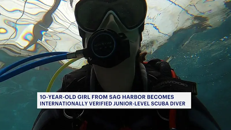 Story image: 10-year-old Sag Harbor girl becomes internationally verified junior-level scuba diver
