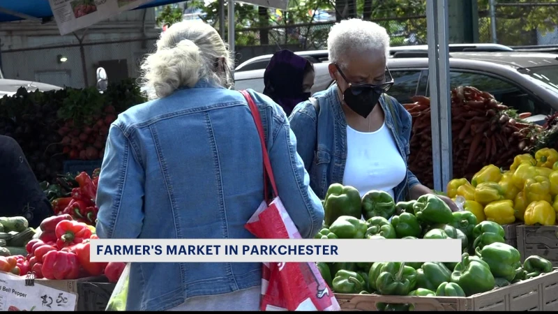 Story image: Parkchester Greenmarket brings out long lines in Soundview