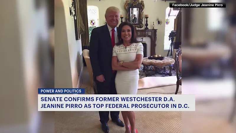 Story image: Former Westchester County DA Jeanine Pirro confirmed as U.S. attorney for Washington D.C.