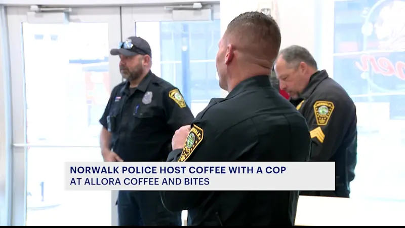 Story image: Norwalk police host Coffee with a Cop