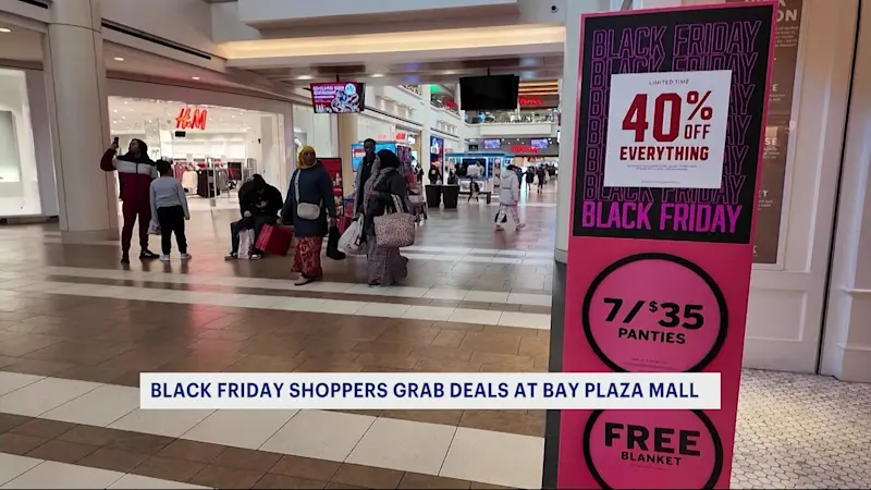 Story image: Black Friday shoppers grab deals at Bay Plaza Mall
