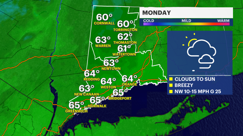 Story image: Sunny and dry Monday as drought worsens in Connecticut