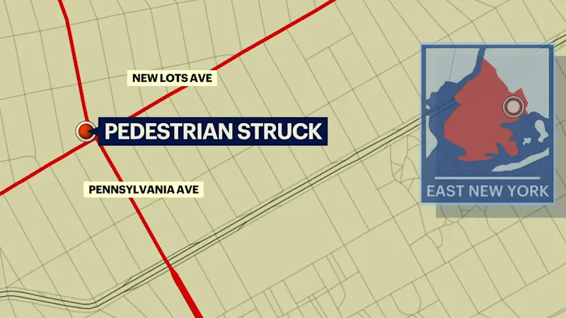 Story image: Pedestrian struck by hit-and-run driver in East New York, police say