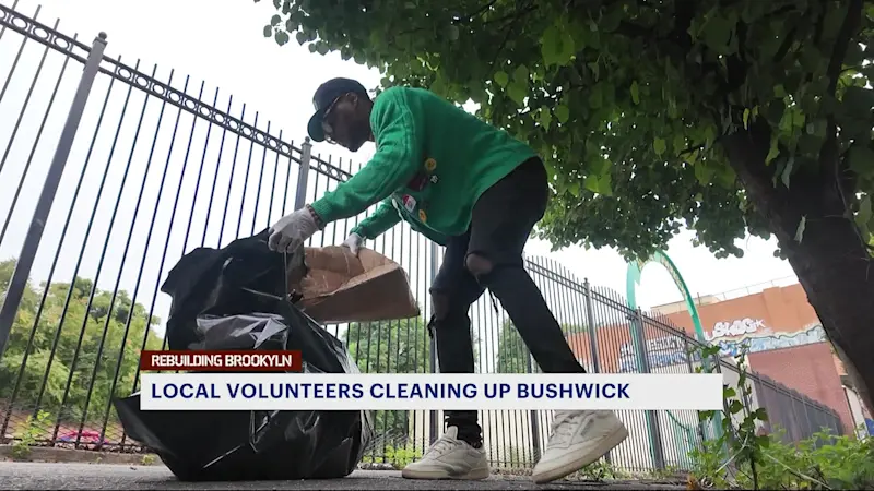 Story image: Bushwick volunteers help clear streets near former pre-school that will become new community center