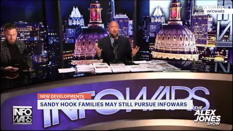 Story image: Take Two? Sandy Hook families may try again to buy Alex Jones’ Infowars site after judge rejects first bid