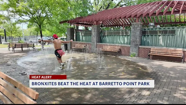 Bronx residents find creative ways to beat the heat at Barretto Point Park
