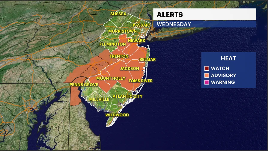 STORM WATCH: Tracking a line of strong storms today for parts of New Jersey