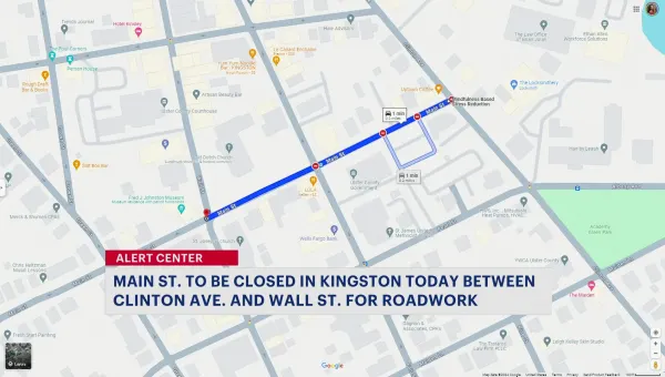 Traffic Alert: Main Street closure in Kingston for roadwork