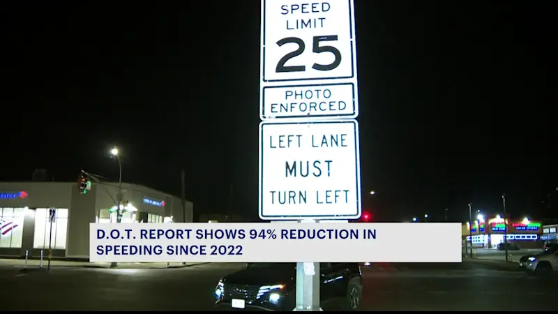 Story image: DOT report shows a 94% reduction in speeding since 2022