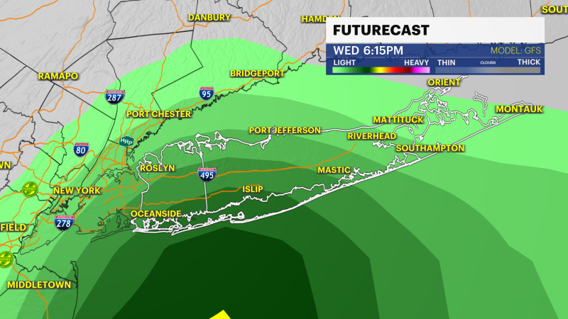 Story image: STORM WATCH: Chance for showers by midweek with cooler temps on the way