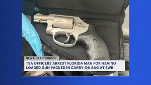 TSA officers arrest Florida man for having loaded gun packed in carry-on bag at Newark airport