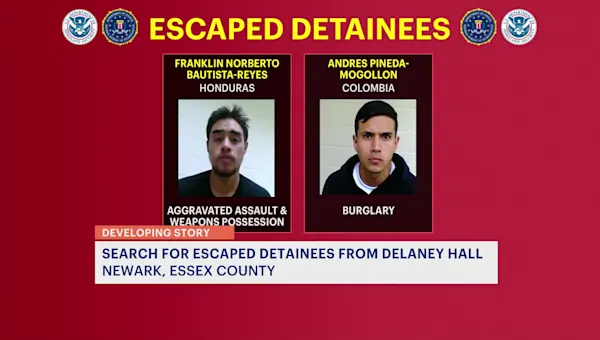 FBI offering $10,000 reward for 2 of 4 escaped ICE detainees from Delaney Hall in Newark
