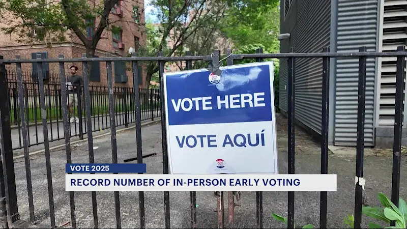 Story image: In-person early voters turn out in record numbers as primary election day nears