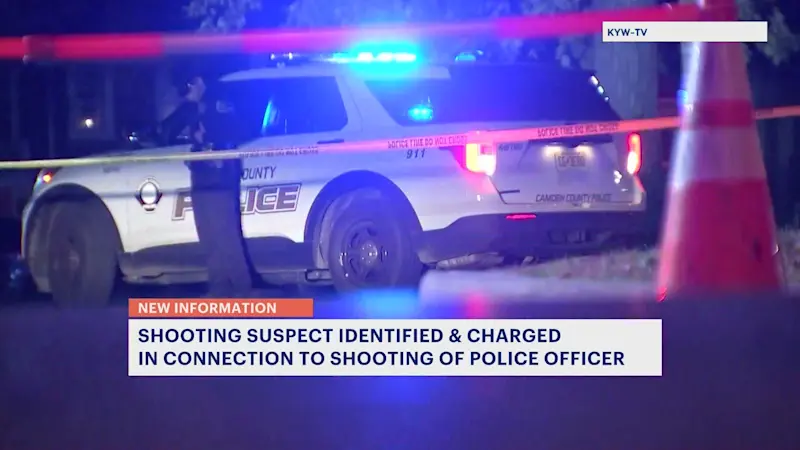 Story image: Camden police officer shot in arm during pedestrian stop