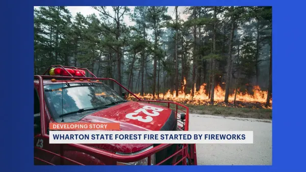 Officials: Fireworks caused Wharton State Forest wildfire