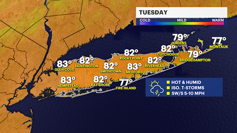 Story image: Hot and humid for Independence Day; threat for isolated shower or thunderstorm 