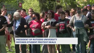Rutgers University president defends making deals with pro-Palestinian protesters